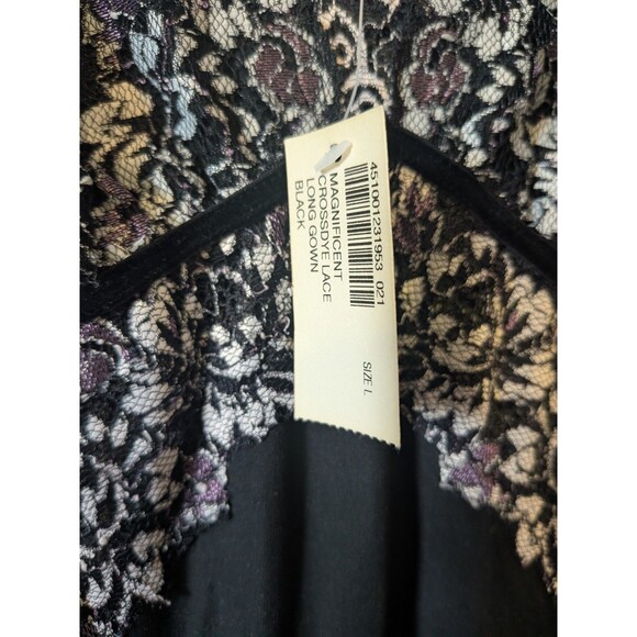 Soma Babydoll Long Nightgown Sz L Maxi Slip Dress M Gown Purple Lace Whimsigoth - Picture 16 of 16